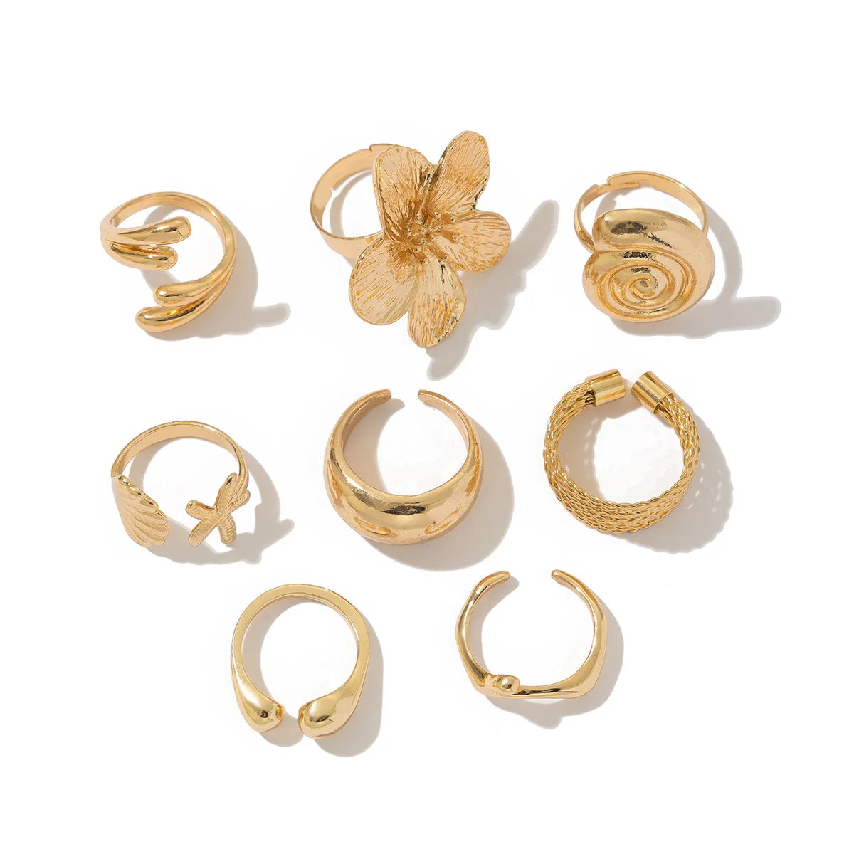 Lot de Bagues vintage Estivales Minimaliste