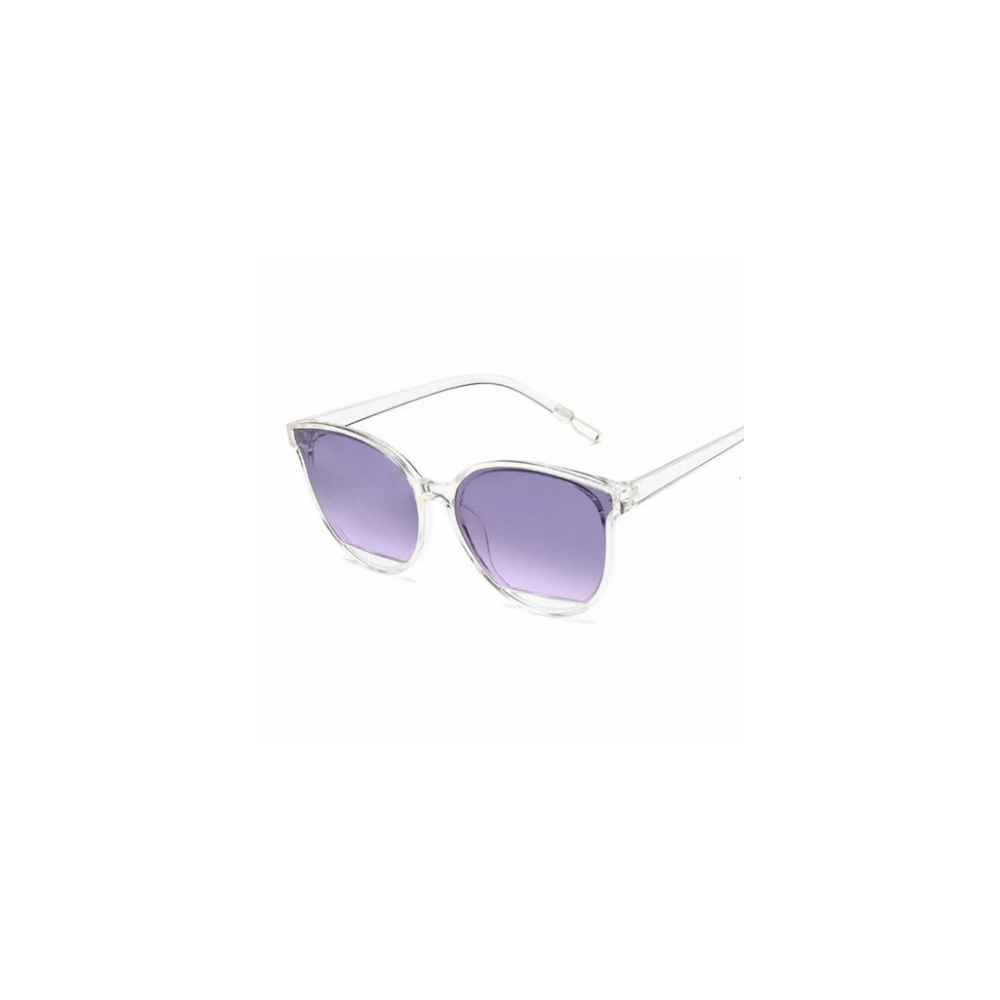 Lunettes de Soleil Femme Rétro violet-transparent