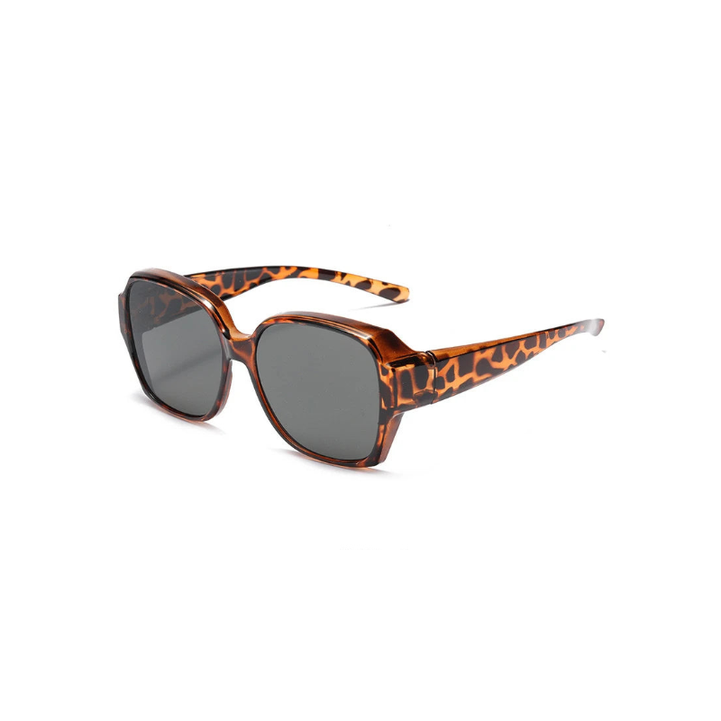 Lunettes De Soleil En Peluche Léopard Avec Strass - Style Rétro Et Amusant - Pour Femme, Fêtes, Festivals, Déguisements - Protection UV