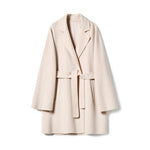 Manteau Court Beige Femme Laine Stylé