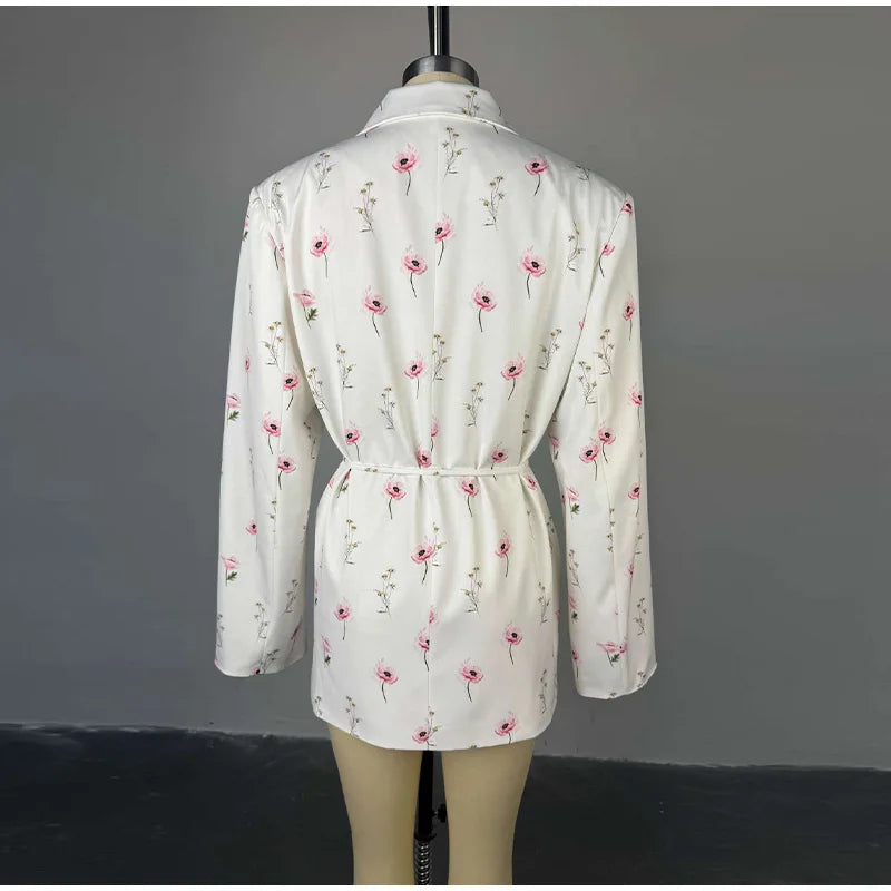 Manteau Style Kimono Floral Décontracté