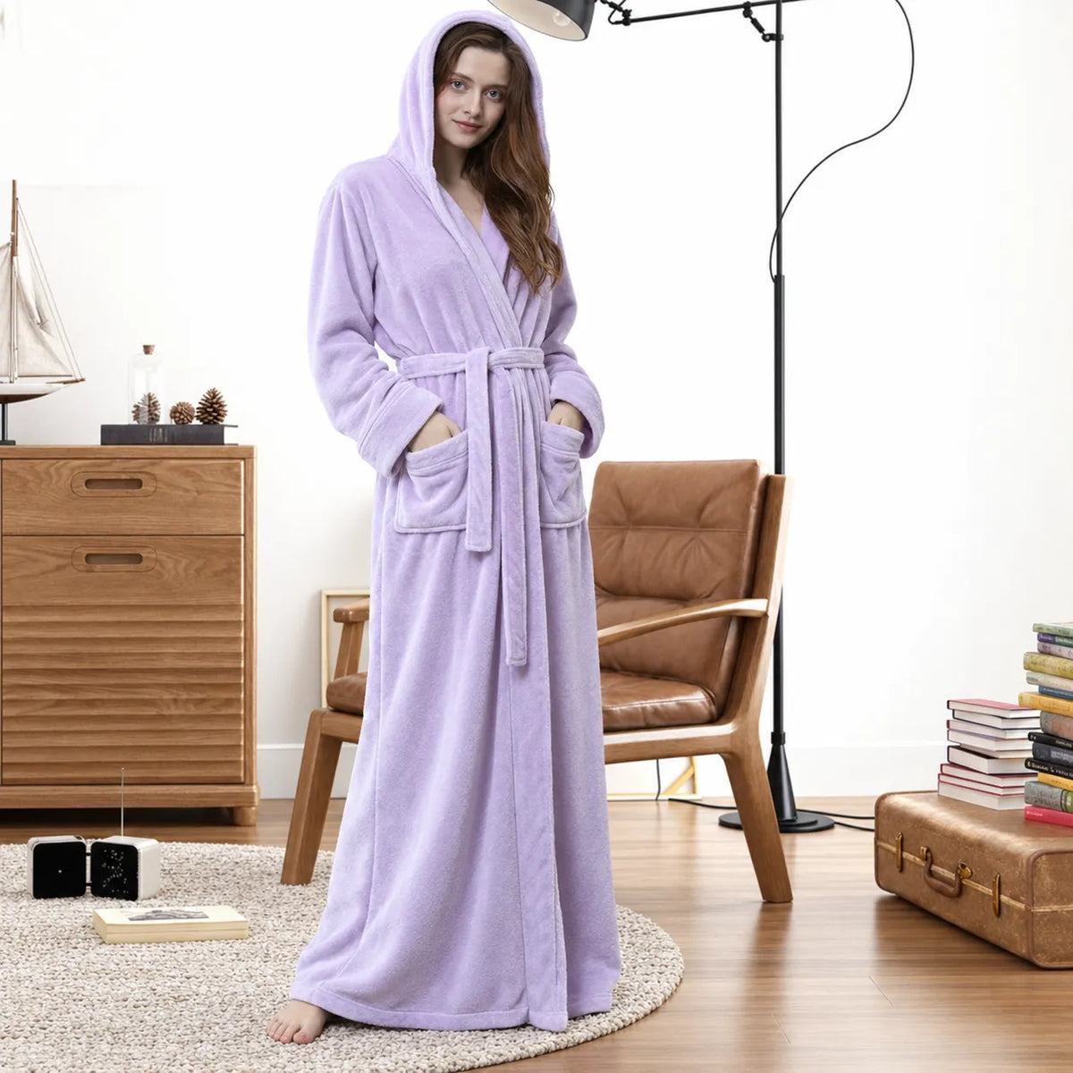 Peignoir De Bain Femme Violet