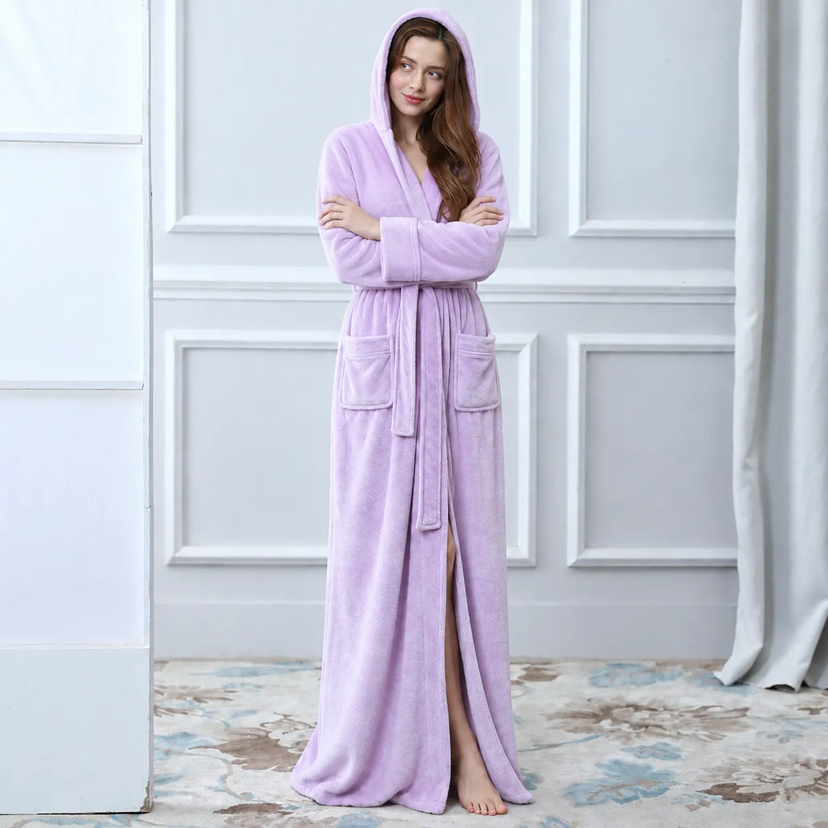 Peignoir Femme Doux Polaire