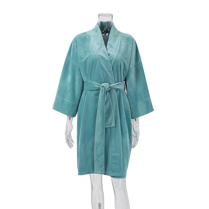 Peignoir Kimono Effet Velouté chic
