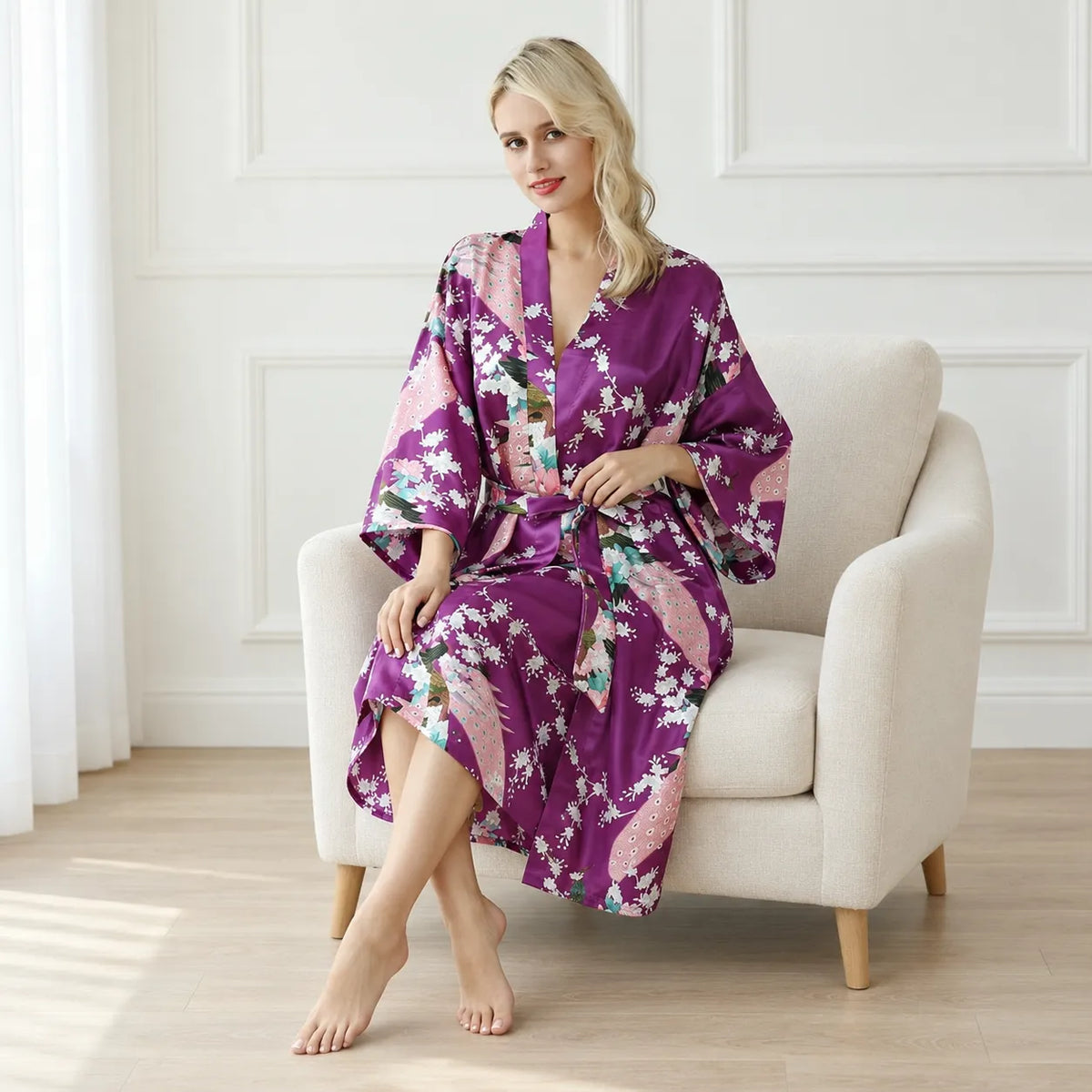 Peignoir Kimono Japonais Grande Taille Léger