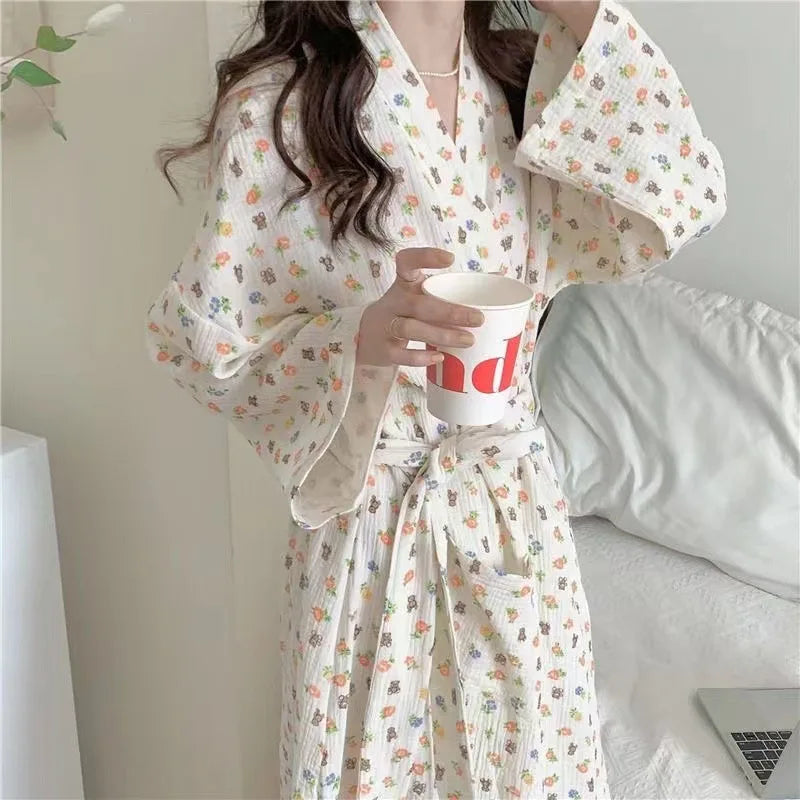 Peignoir Kimono à Motifs