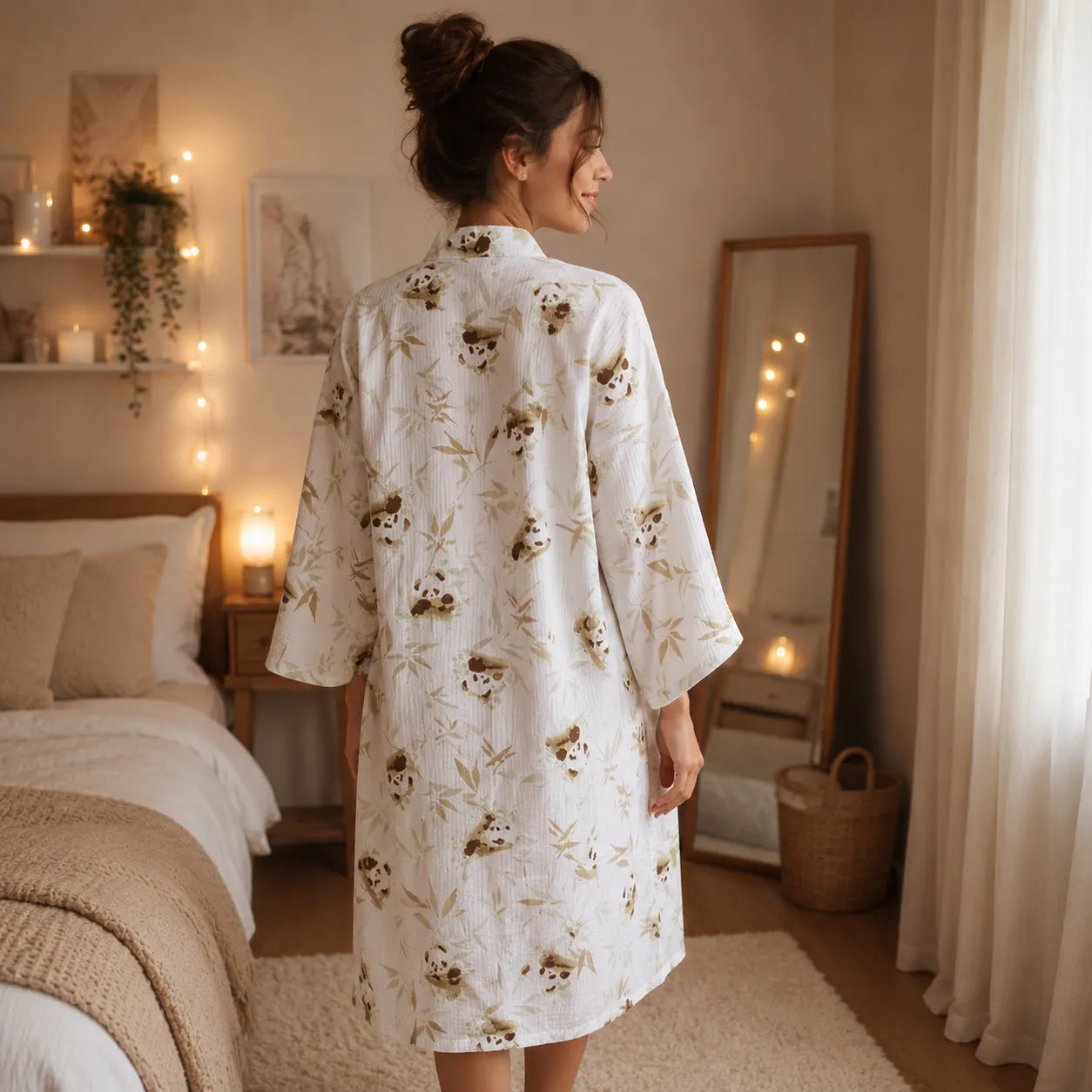 Peignoir Kimono Panda Bambou Design