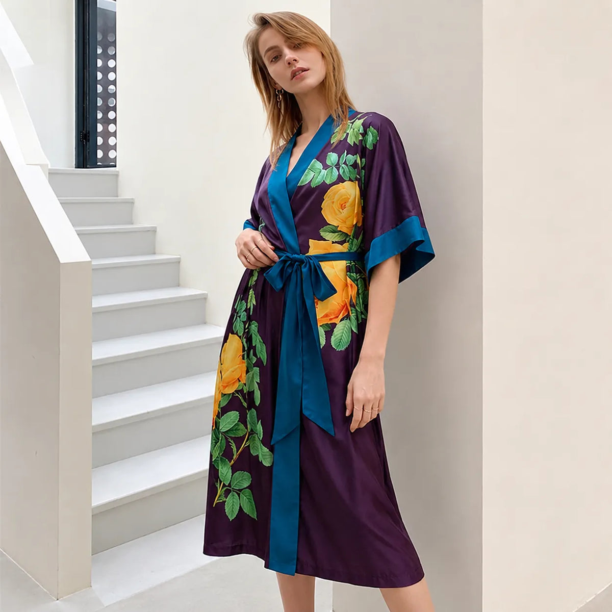 Peignoir Kimono Violet