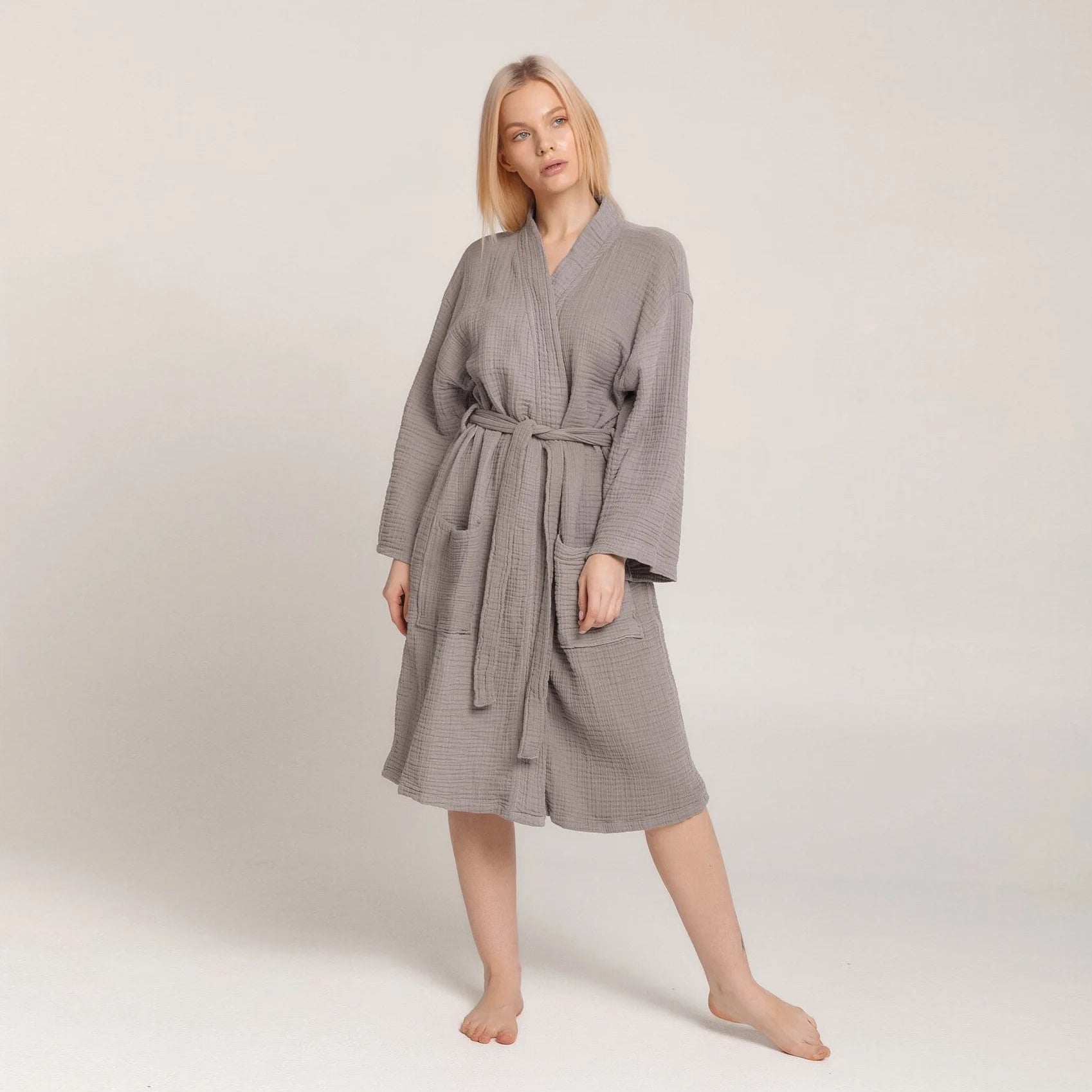 Peignoir Kimono de Nuit Confortable Design