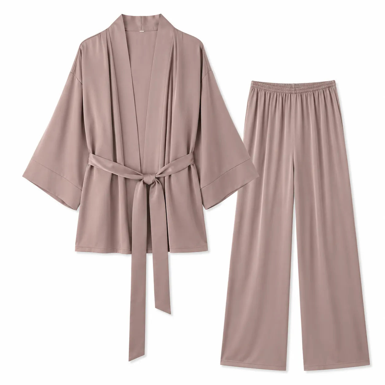 Pyjama Kimono Brun Ample Stylé