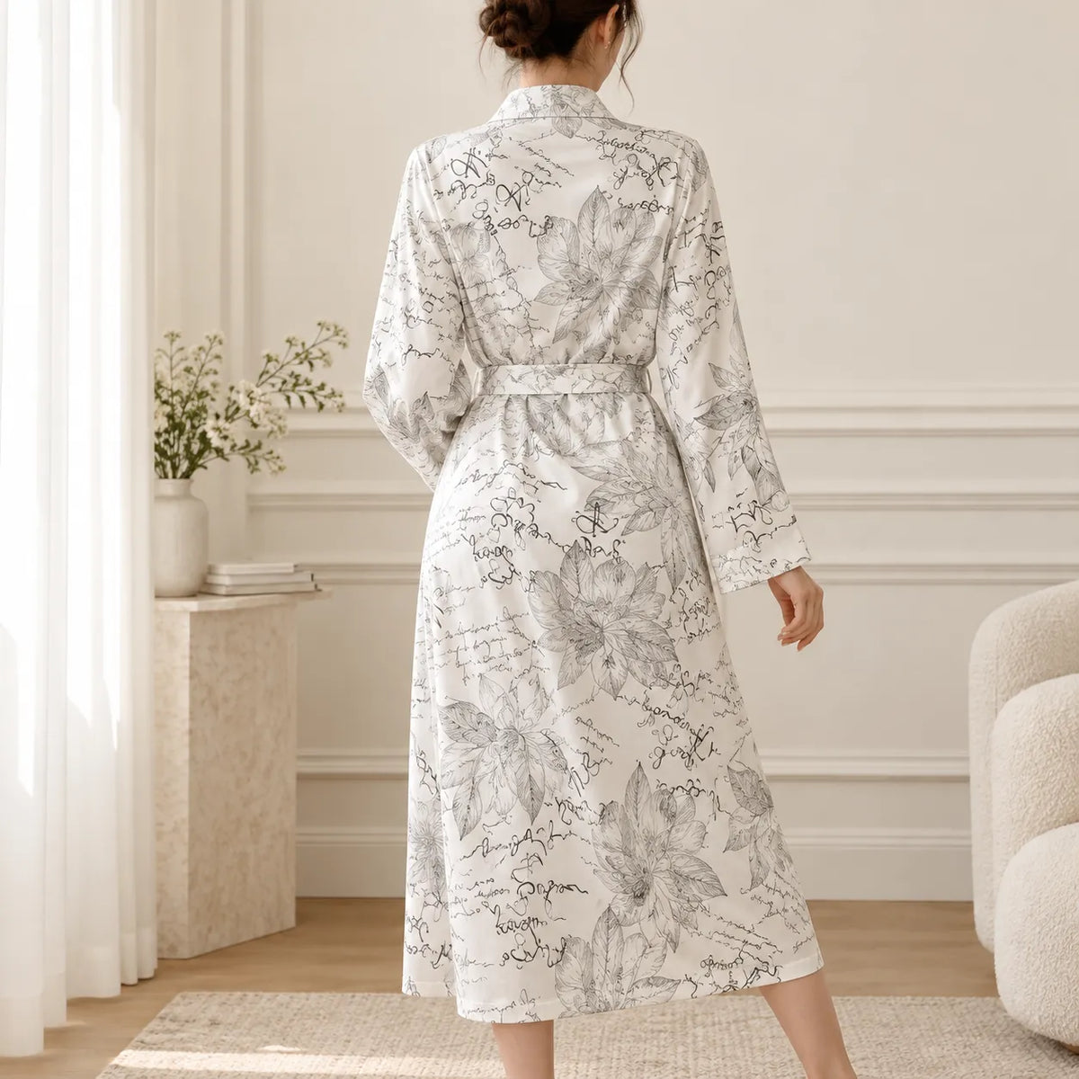 Pyjama Kimono Long Stylé Dos