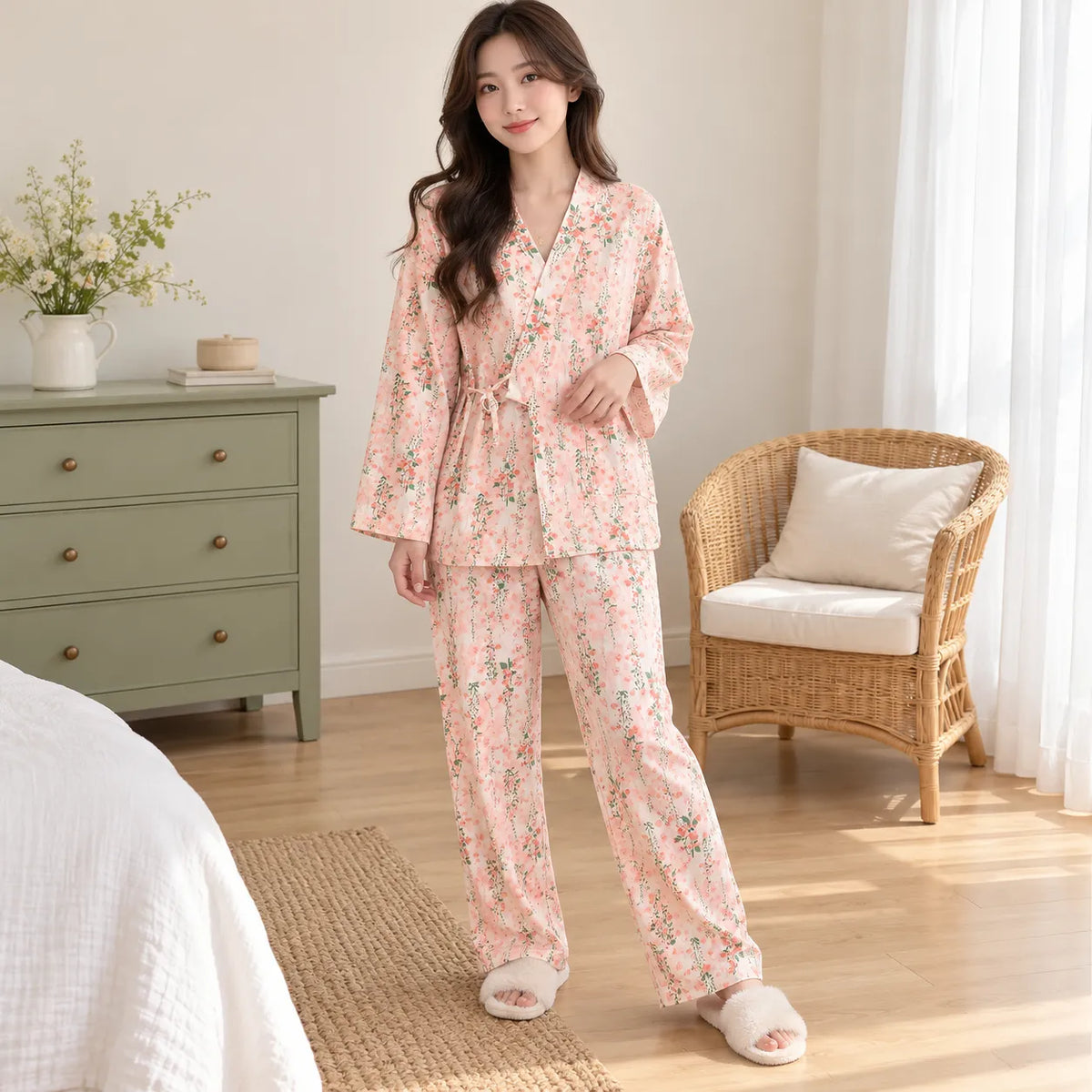 Pyjama Kimono Rose Floral