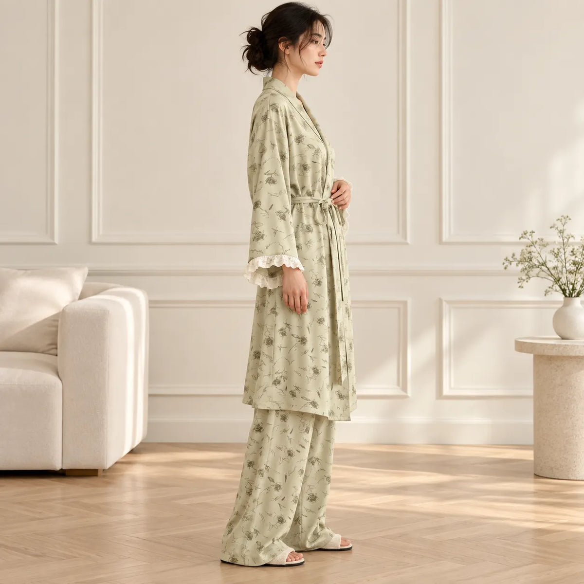 Pyjama Kimono Vert Doux Design