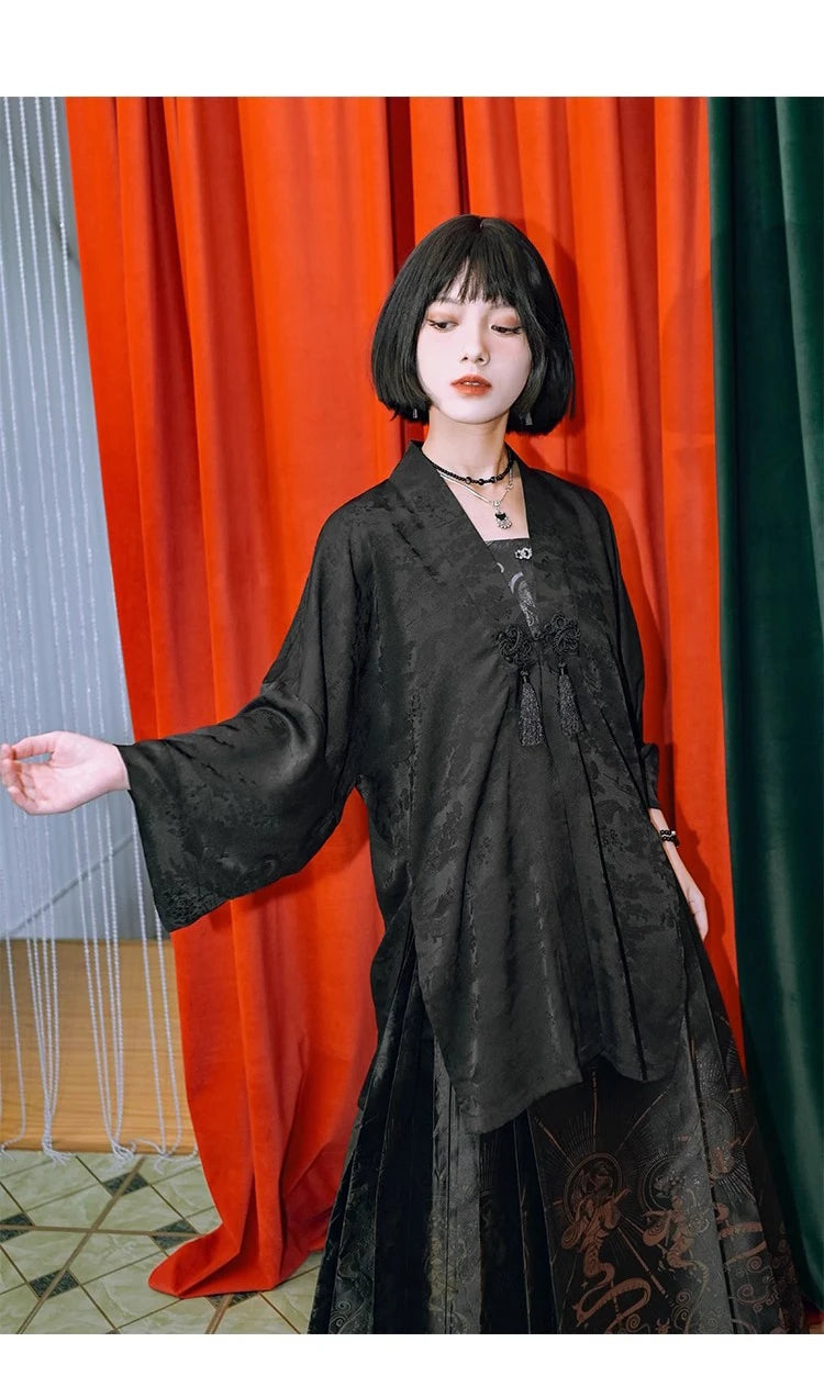 Robe Kimono Gothique noir