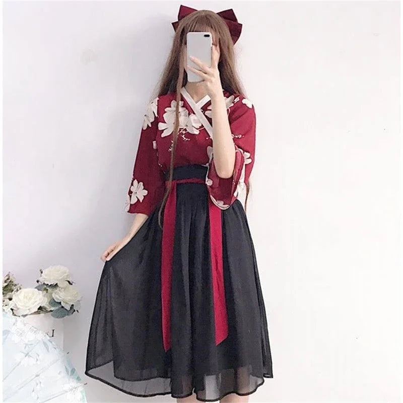 Robe Kimono Japonaise Courte Stylé
