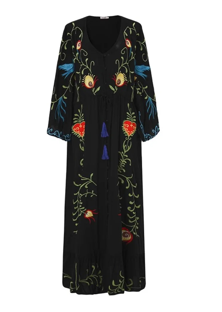 Robe Kimono Légère Brodée léger