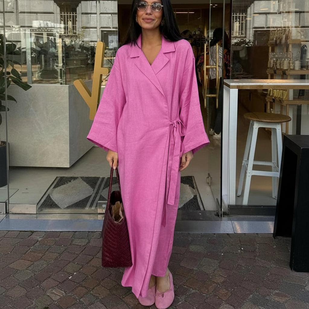Robe Kimono Longue Rose