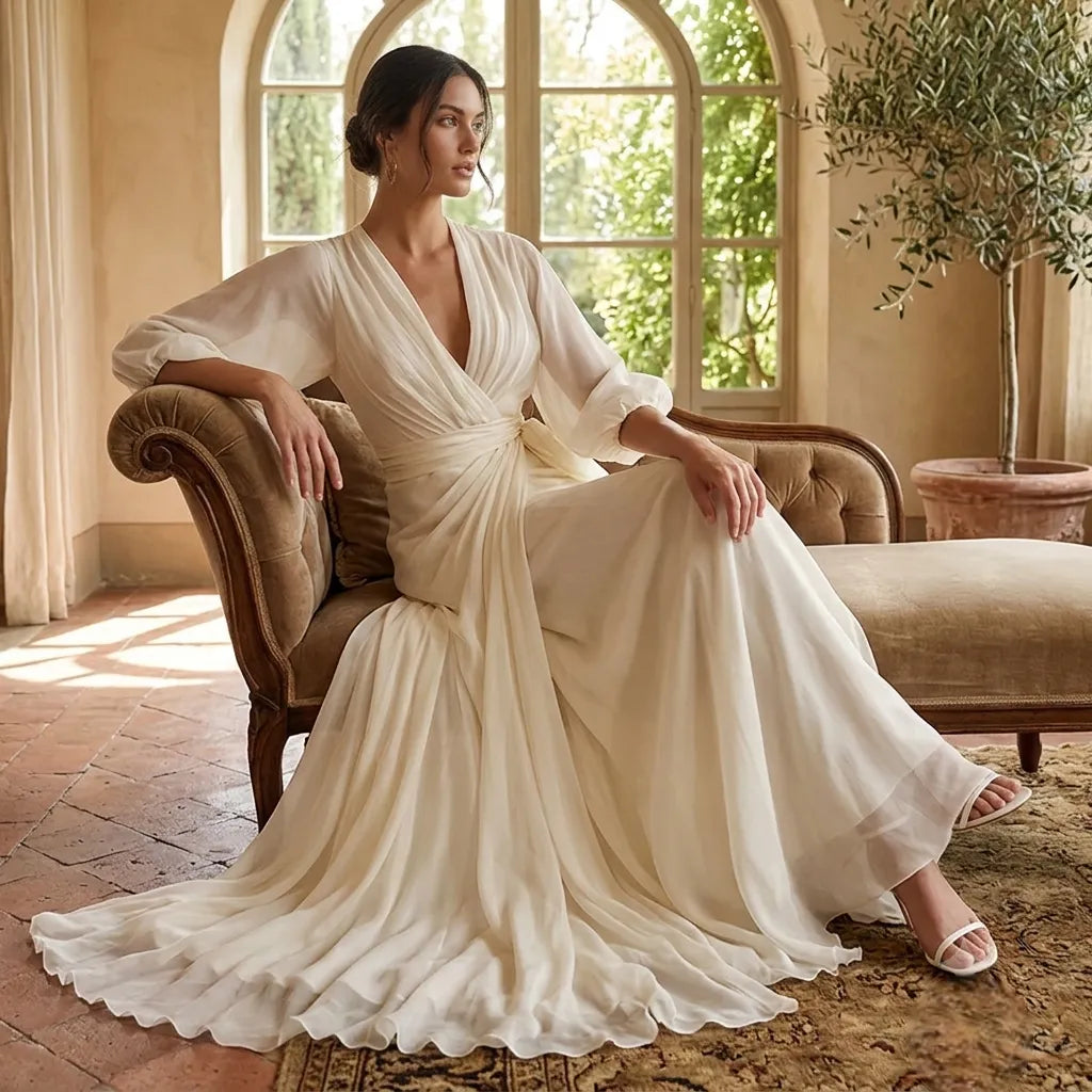 Robe Kimono d’été Blanche