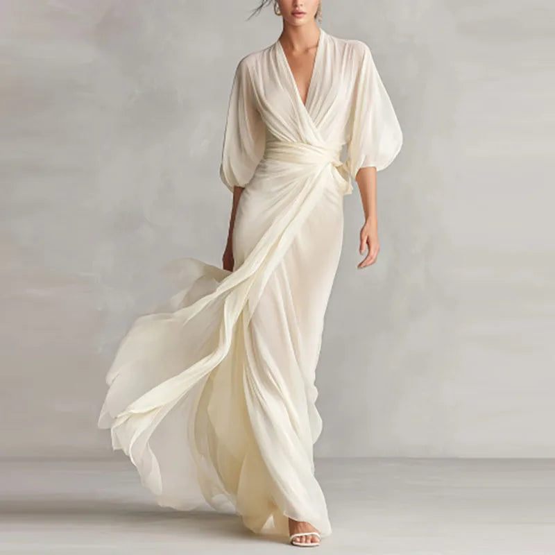 Robe Kimono d’été Blanche