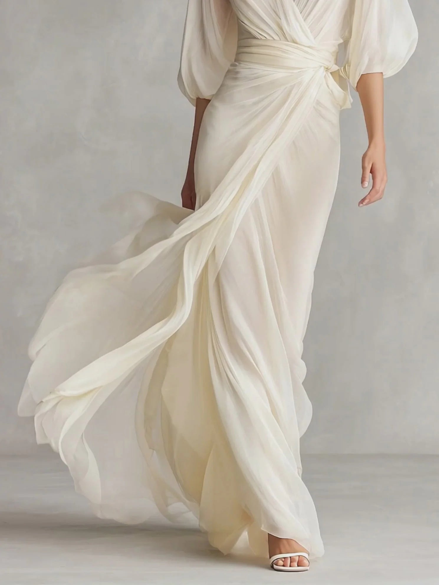 Robe Kimono d’été Blanche fluide