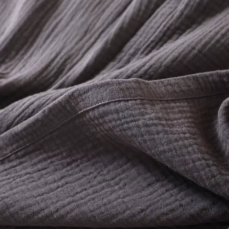 Robe Kimono d’Été Léger Gris Coton