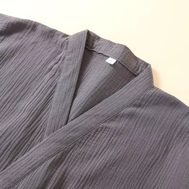 Robe Kimono d’Été Léger Gris Léger