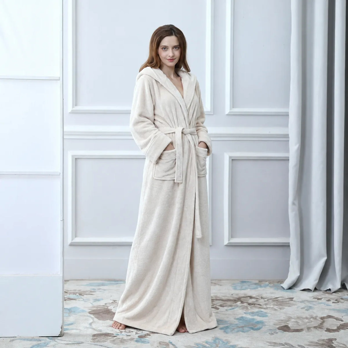 Robe de Chambre Femme Velours Luxe Polaire