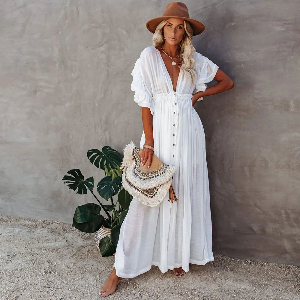 Robe de Plage Style Kimono
