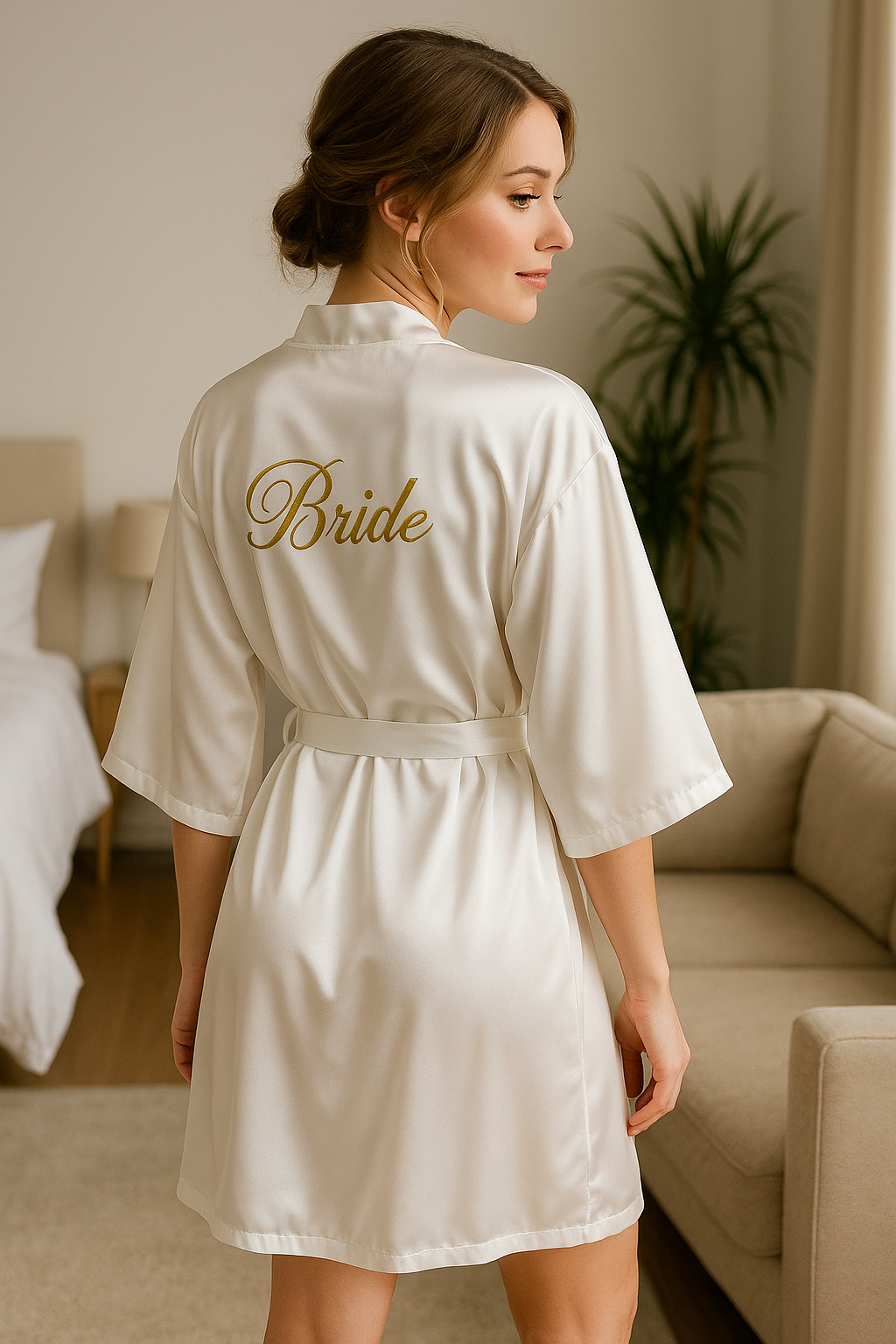 Kimono Blanc Femme Nuit 