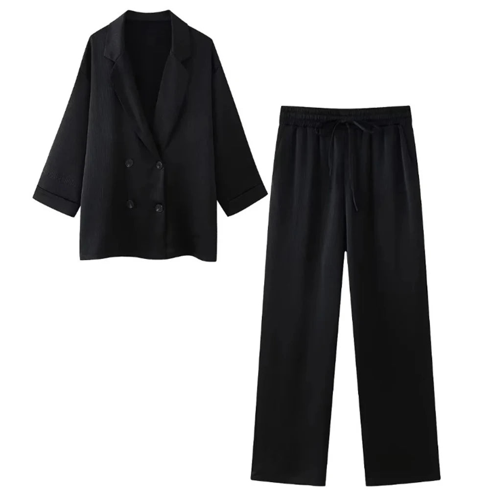 Ensemble Kimono Noir Design Devant