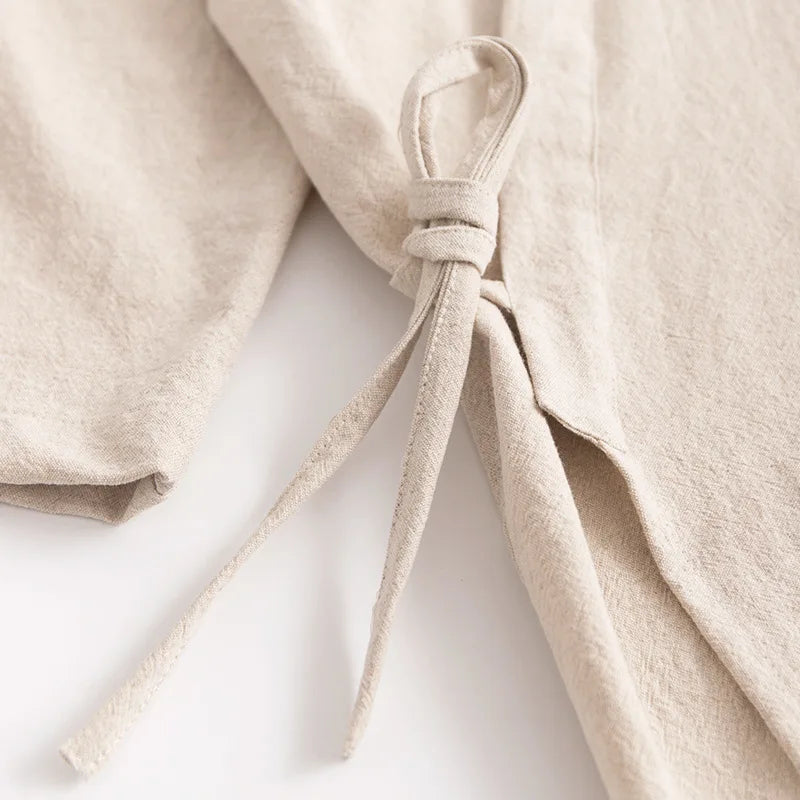 Robe Kimono Estival en Coton ceinturé