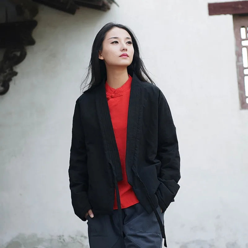 Veste Kimono en Lin Femme