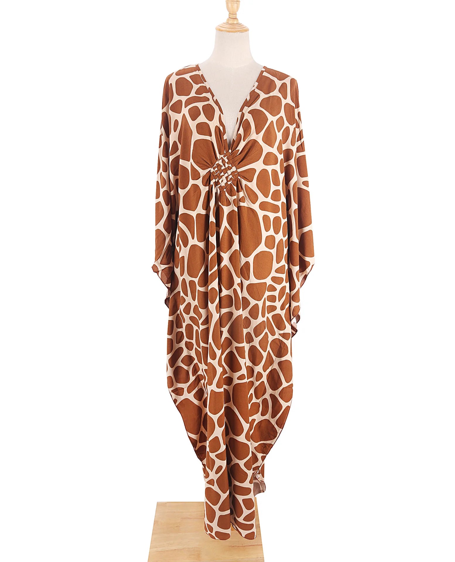 Kimono de Plage Marron Stylé élégant