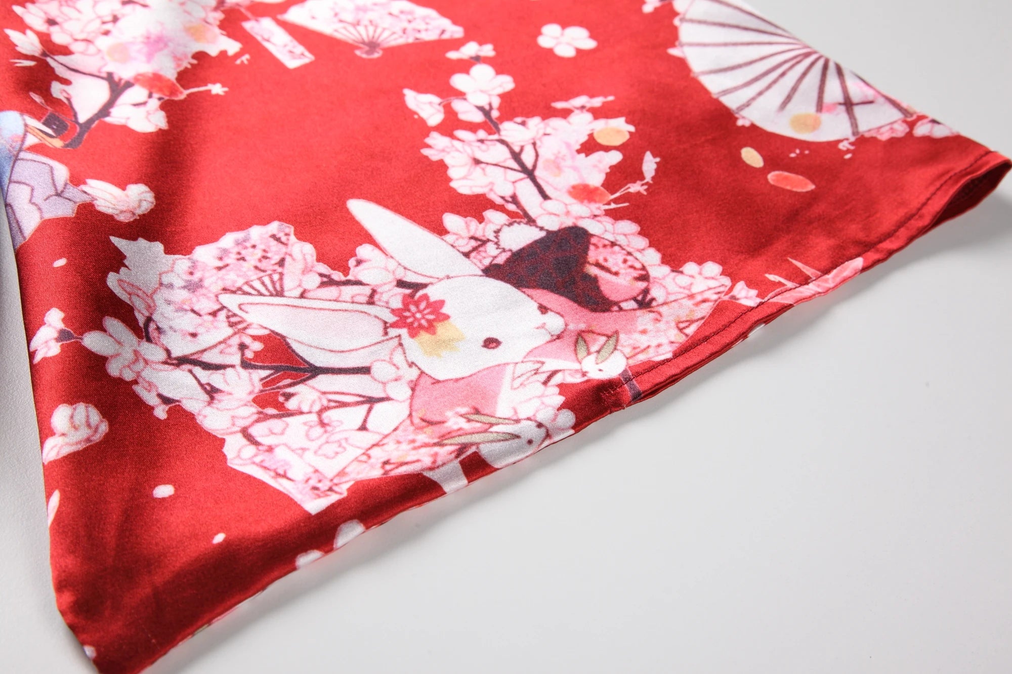 Peignoir Kimono Rouge Sakura
