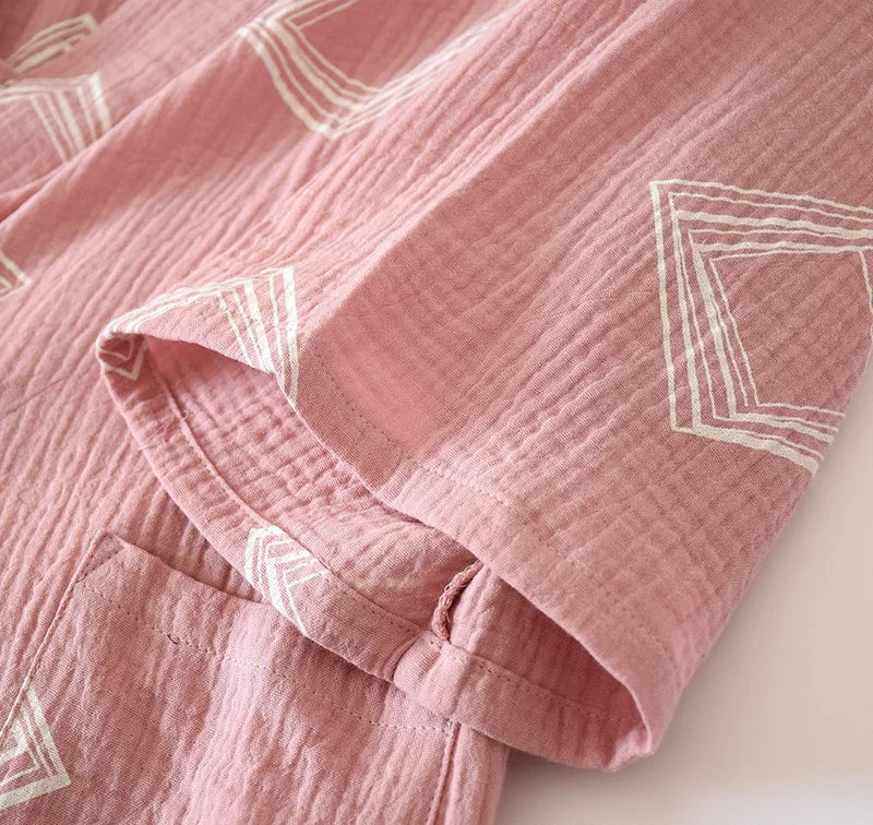 Pyjama Kimono en Coton Confortable manche court