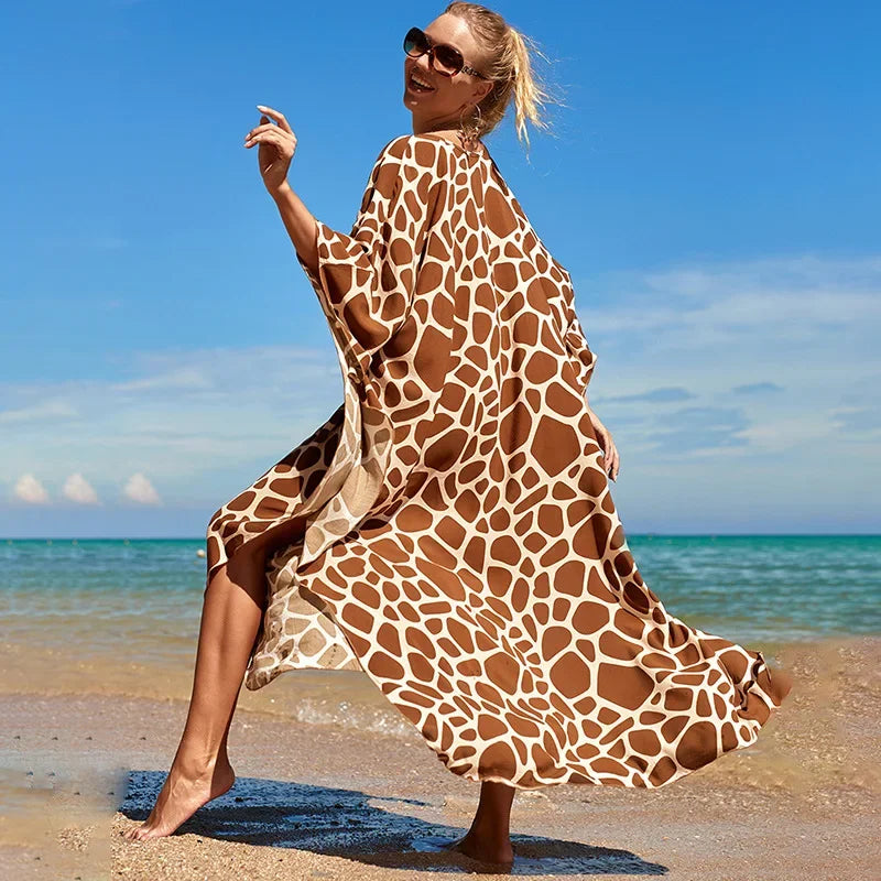 Kimono de Plage Marron Stylé chic
