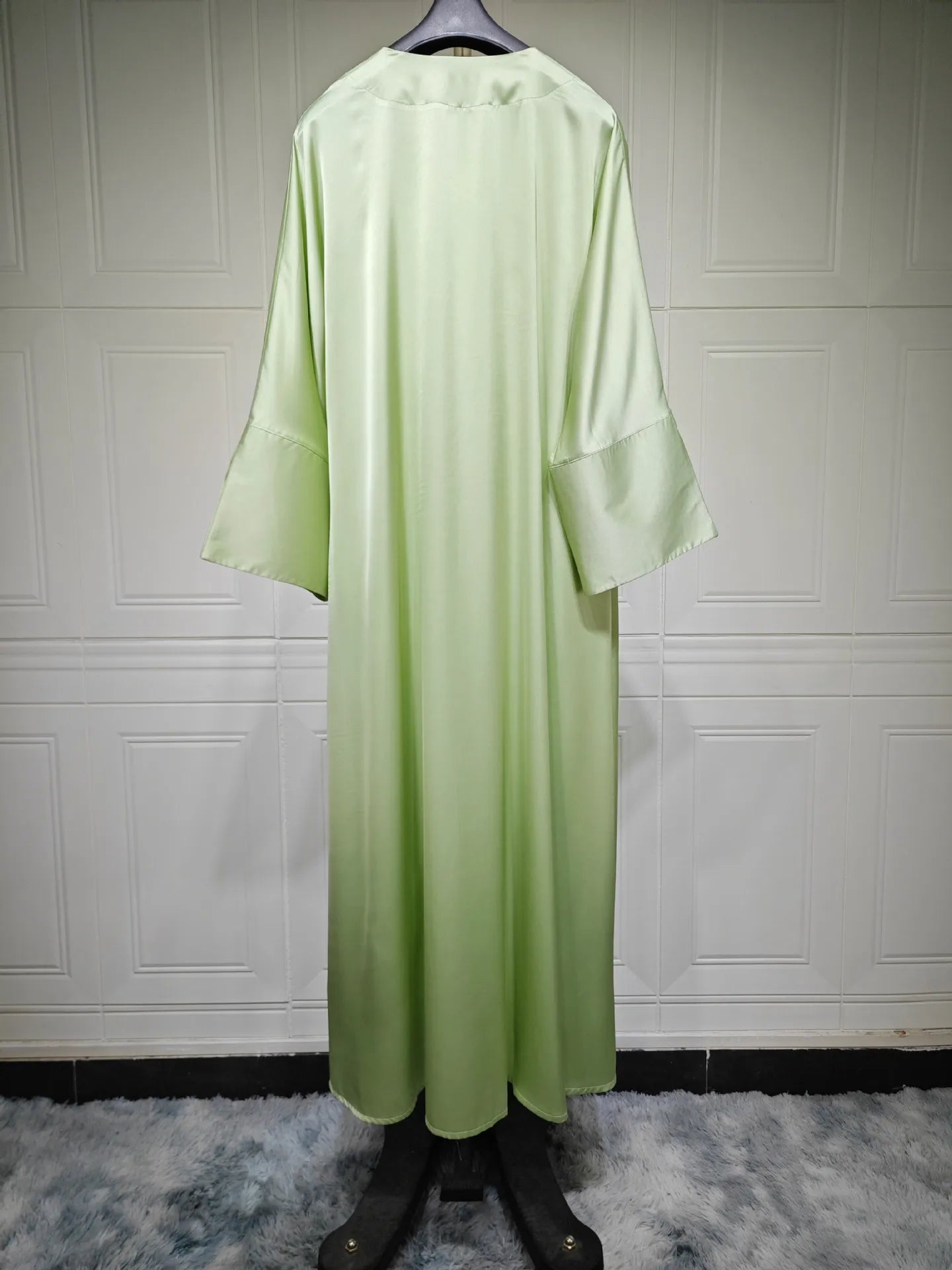 Kimono Abaya Vert Satiné Tendance