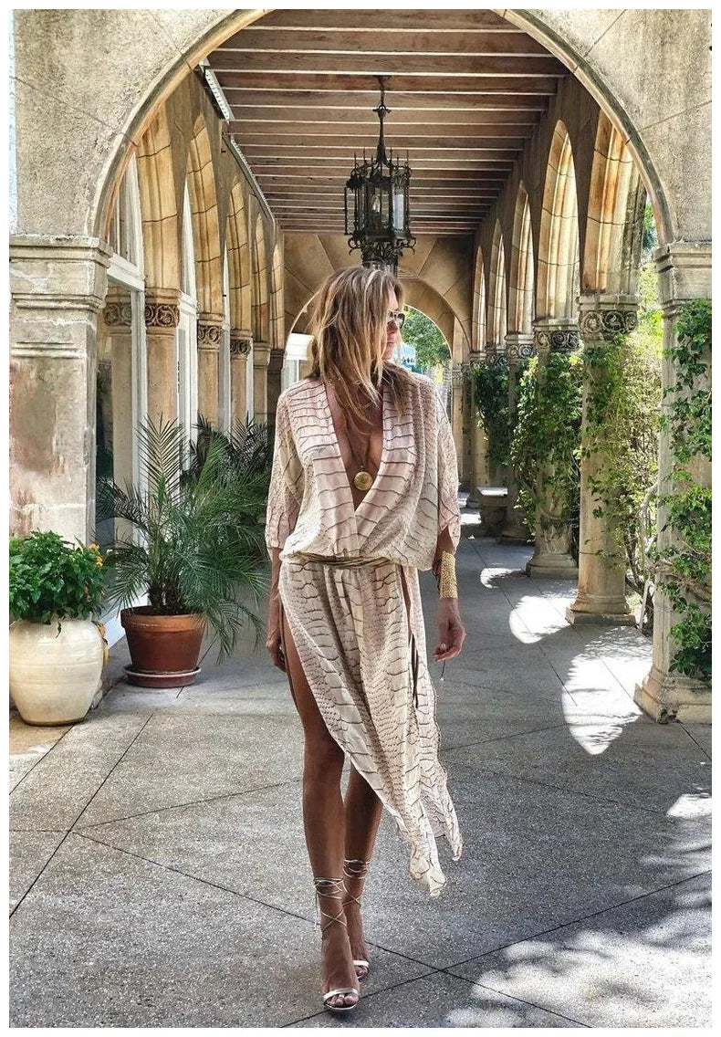 Robe Kimono Mi Longue