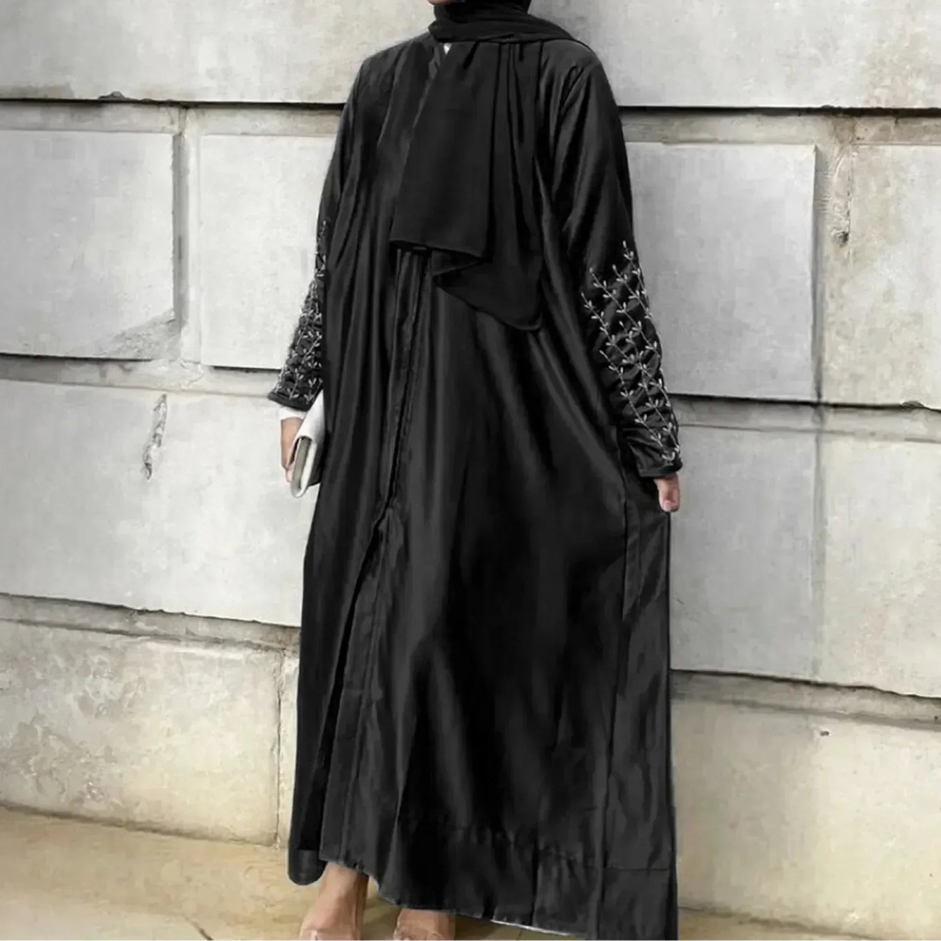 Kimono Abaya Perlé Noir