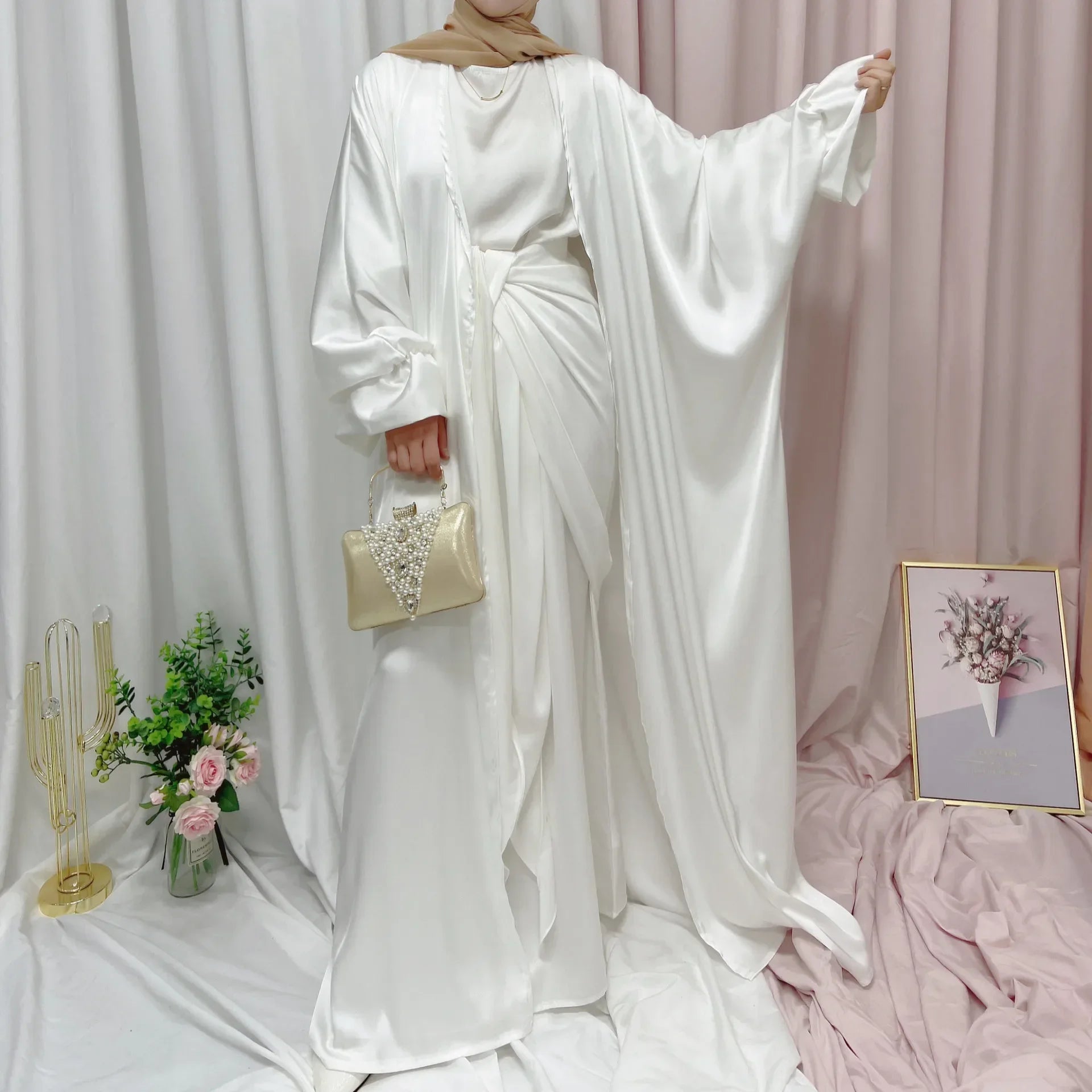 Kimono Abaya de Cérémonie Minimaliste Élégante