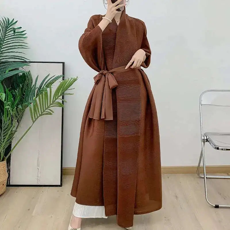 Manteau Kimono Long Marron