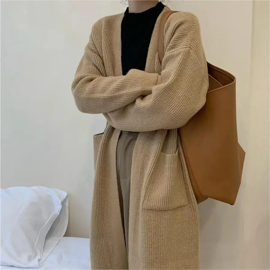 Manteau Cardigan Long Style Kimono  Beige