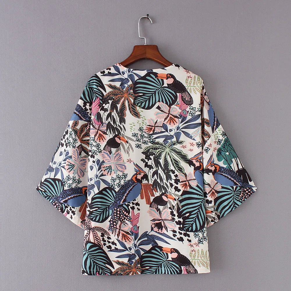Veste Kimono Tropical Dos