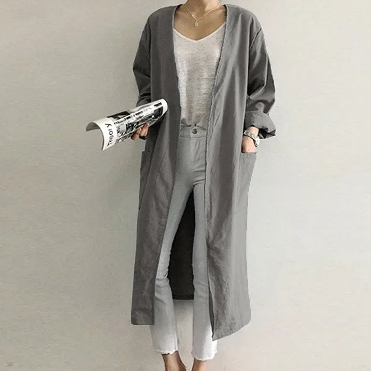 Veste Kimono Longue en Lin