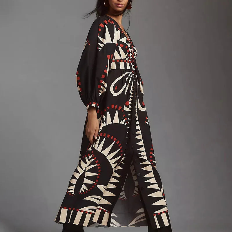 Robe Kimono Noire Rétro Soyeux