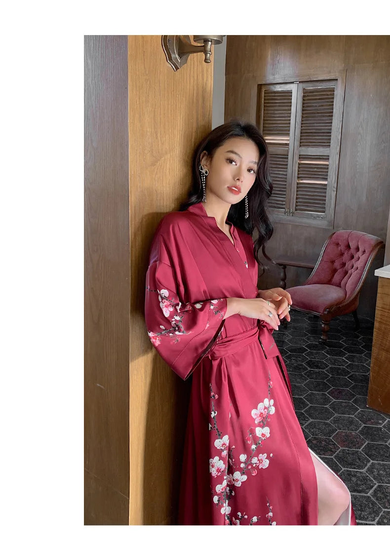 Kimono Soyeux Rouge