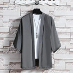 Veste Kimono Gris Foncé Homme