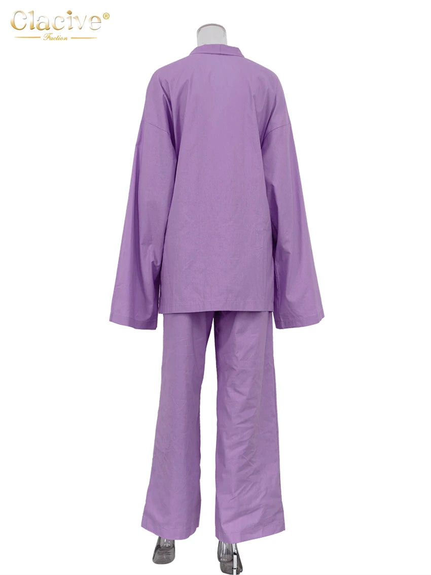 Ensemble Kimono Violet Oversize Léger