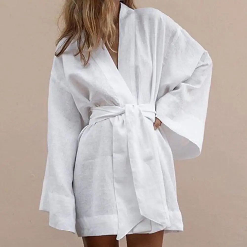 Robe Kimono Blanche Légère