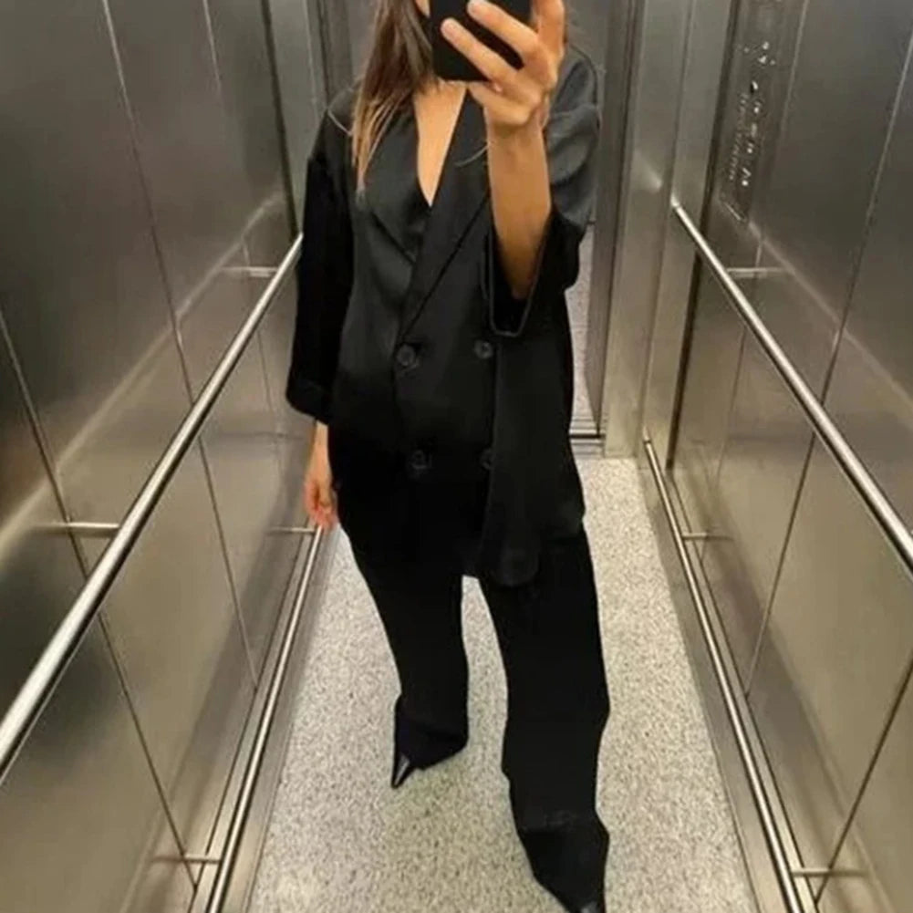 Ensemble Kimono Noir Design Stylé